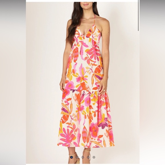 Zara Dresses & Skirts - ZARA WOMEN LONG PRINT HATER NECK COTTON DRESS